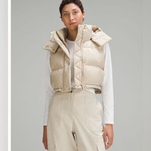Lululemon super cropped wunder puff vest TRENCH NWT